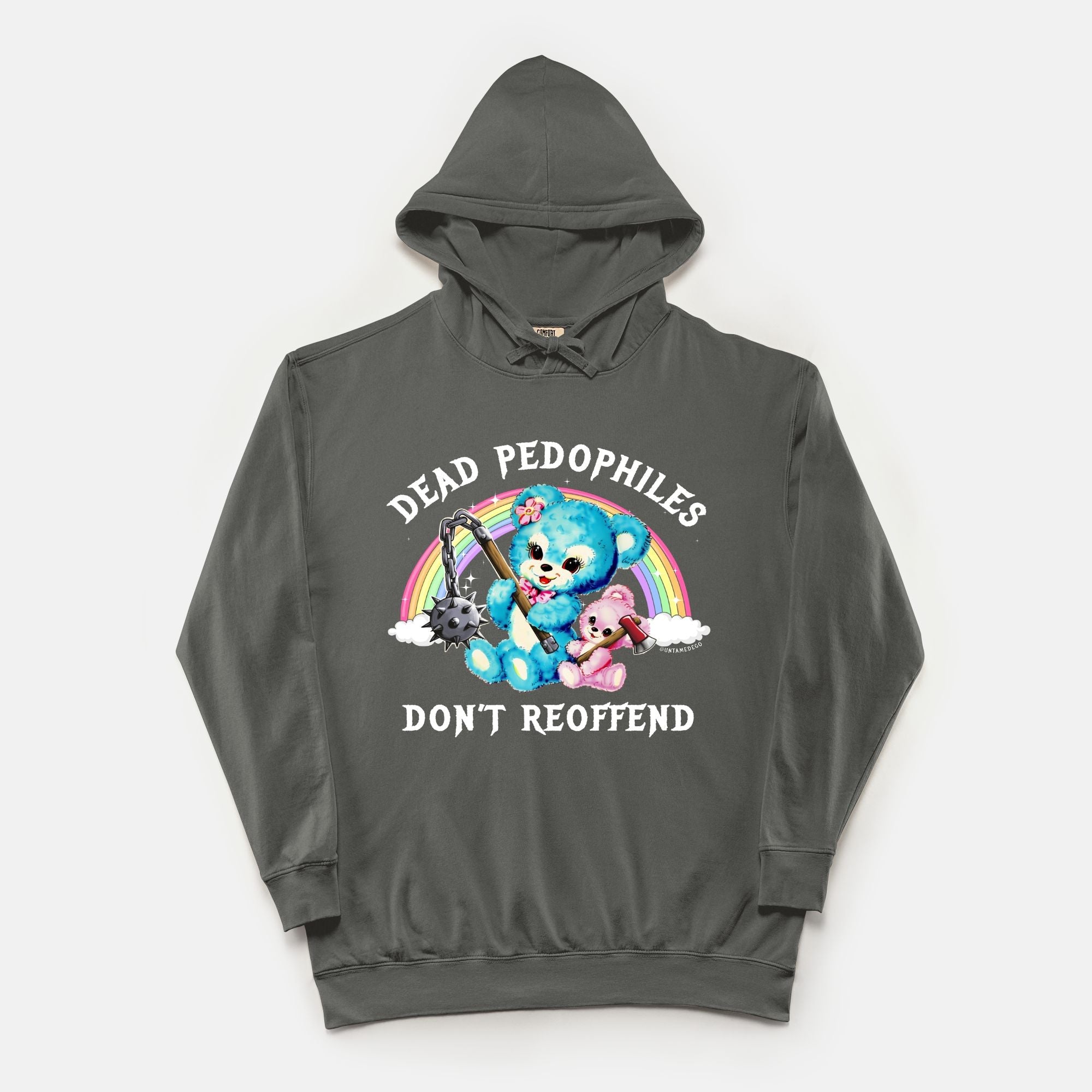 Dead Pedophiles Don't Reoffend Vintage Wash Hoodie - UntamedEgo LLC.