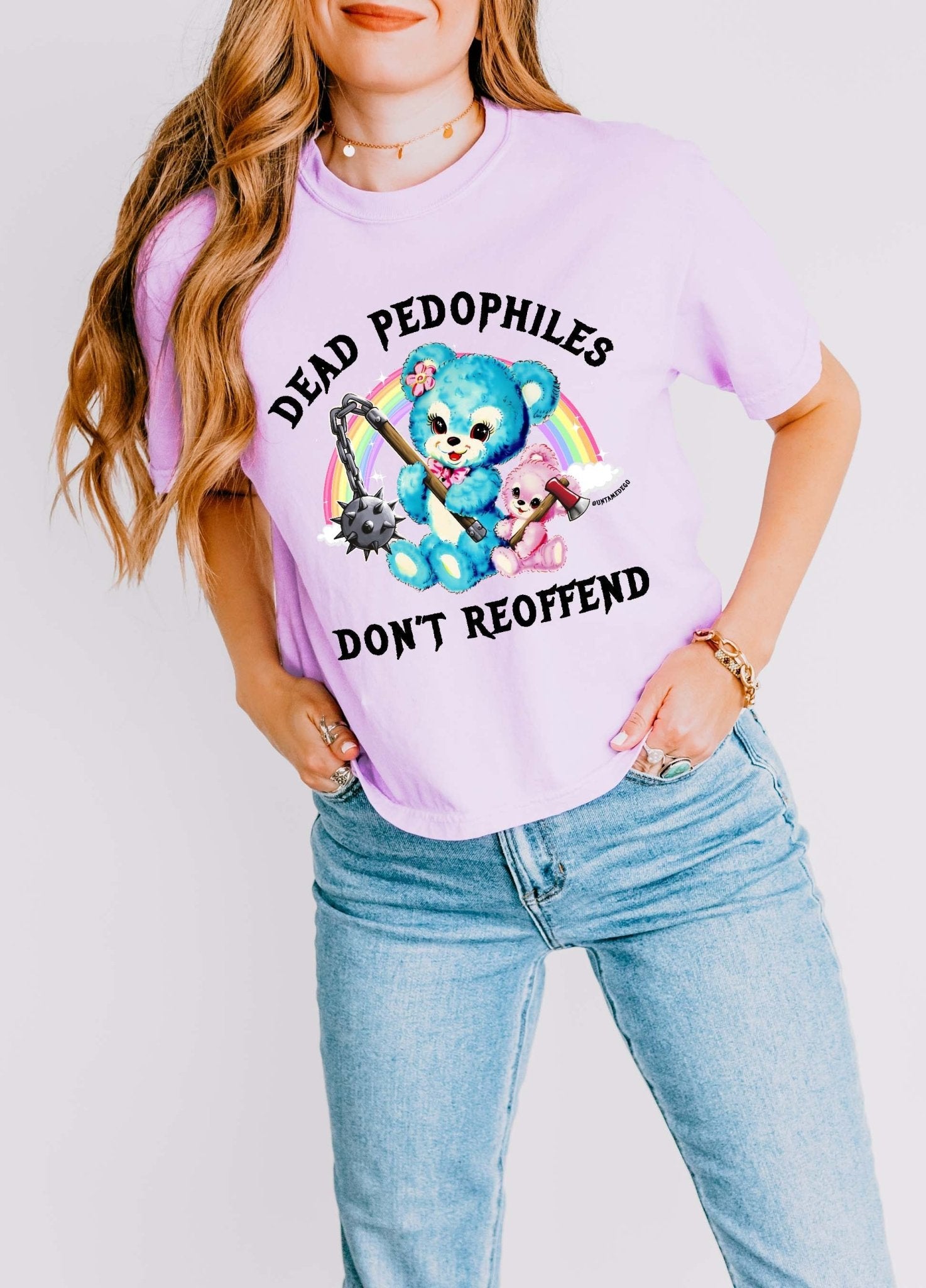 Dead Pedophiles Don't Reoffend Women's Cropped Boxy Tee - UntamedEgo LLC.