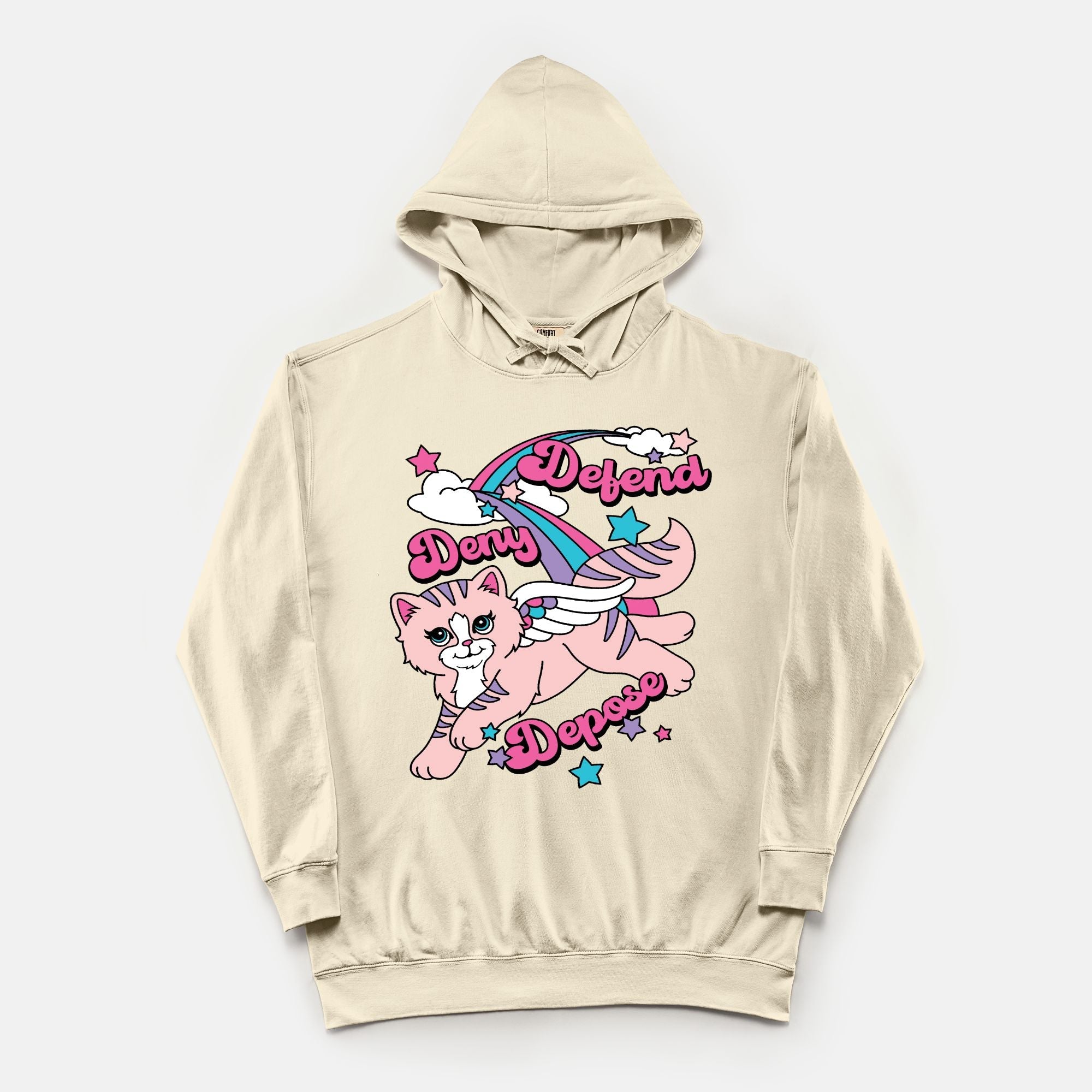 Defend Deny Depose Vintage Wash Hoodie - UntamedEgo LLC.