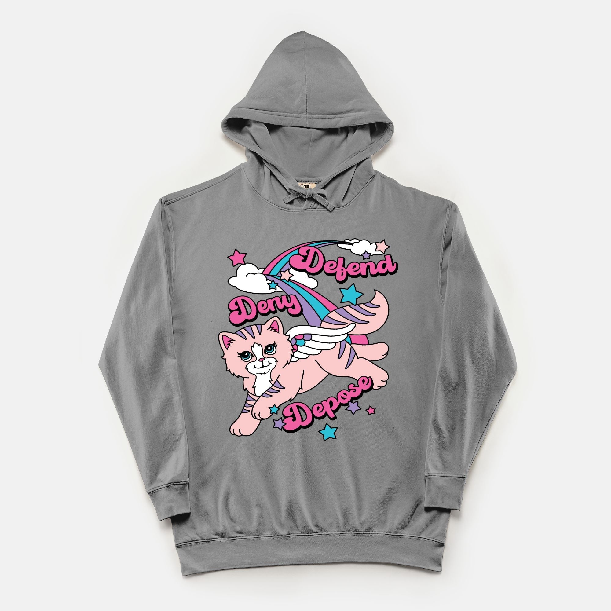 Defend Deny Depose Vintage Wash Hoodie - UntamedEgo LLC.