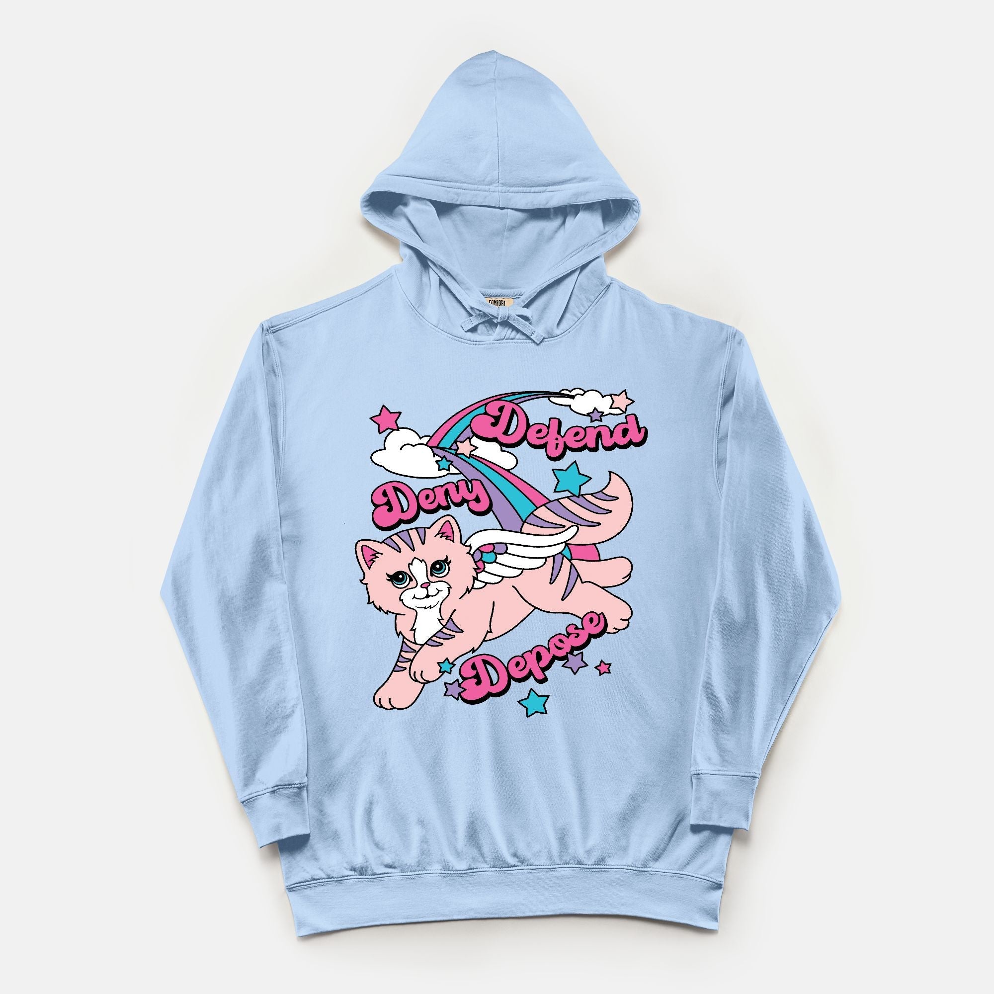 Defend Deny Depose Vintage Wash Hoodie - UntamedEgo LLC.