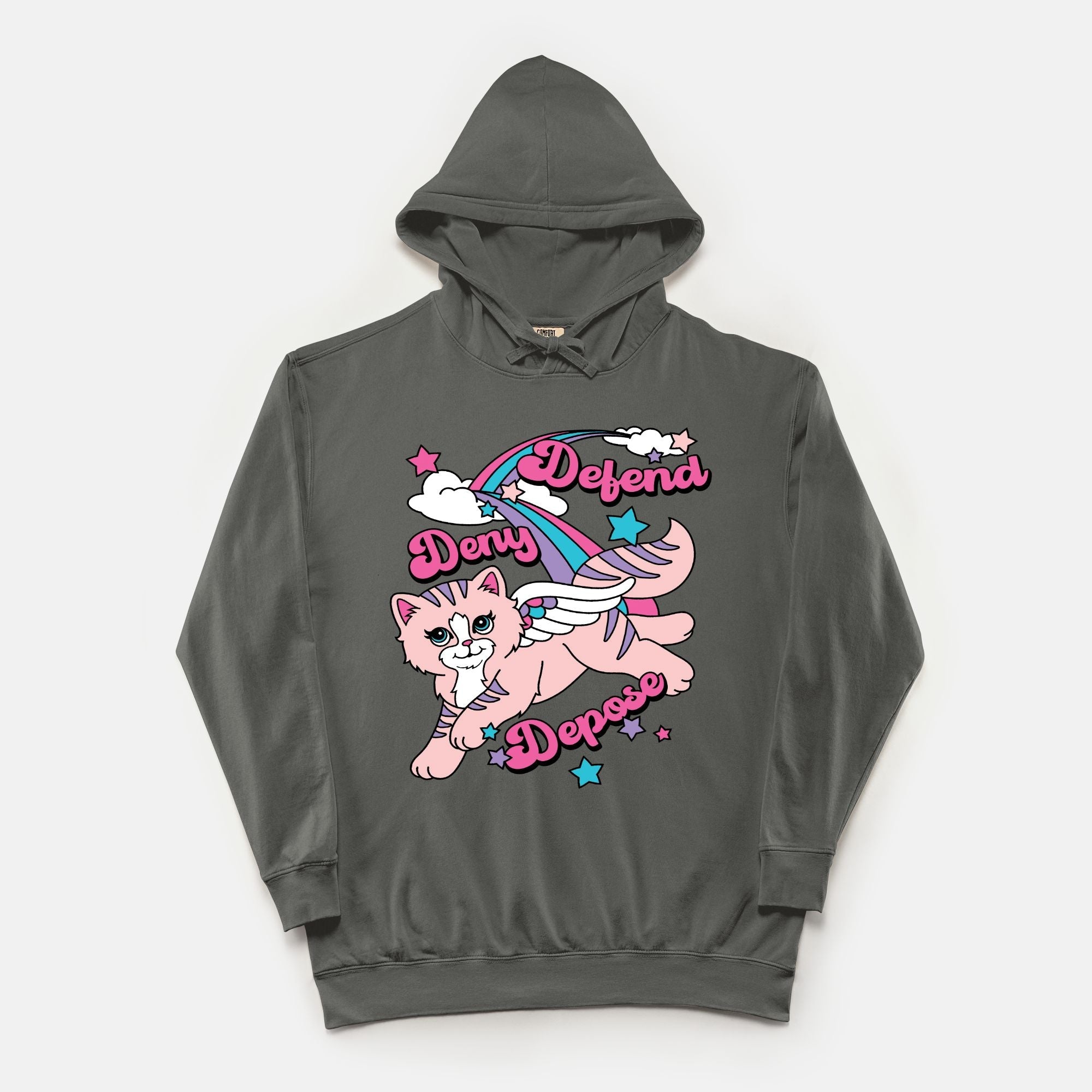 Defend Deny Depose Vintage Wash Hoodie - UntamedEgo LLC.