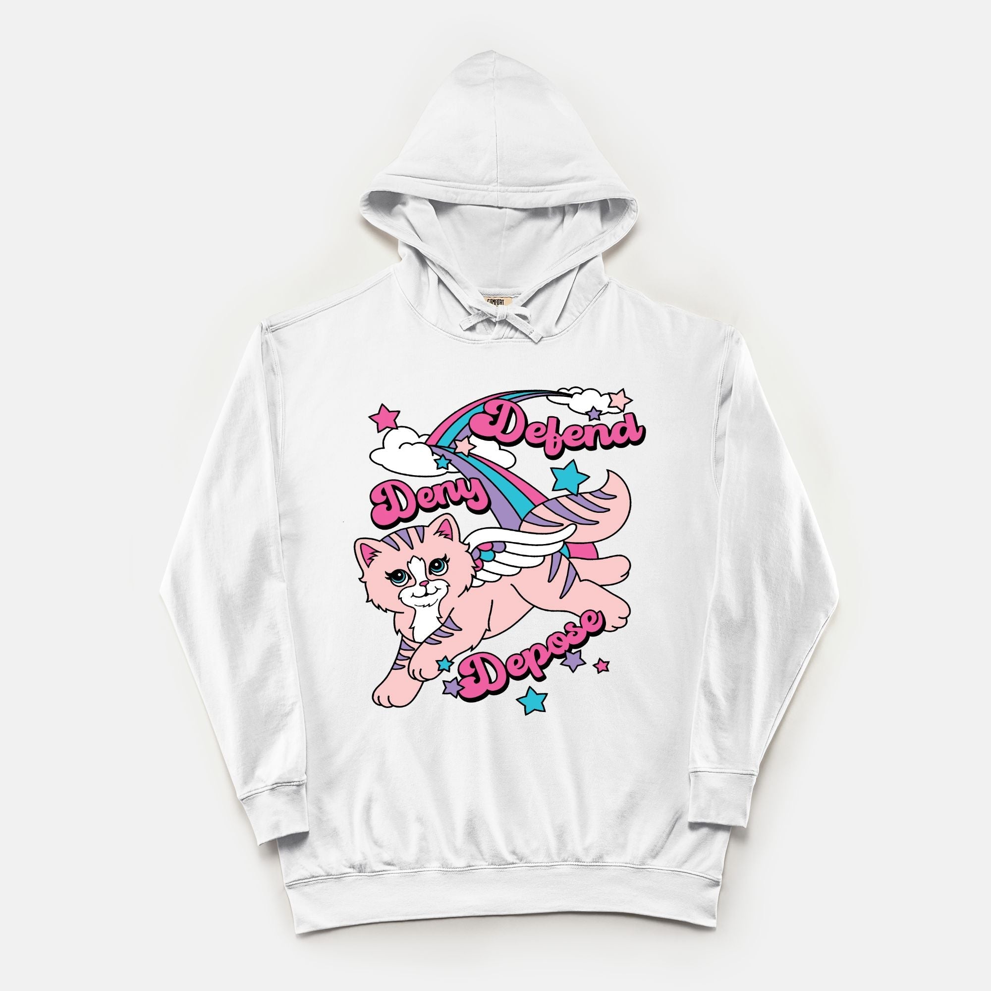 Defend Deny Depose Vintage Wash Hoodie - UntamedEgo LLC.