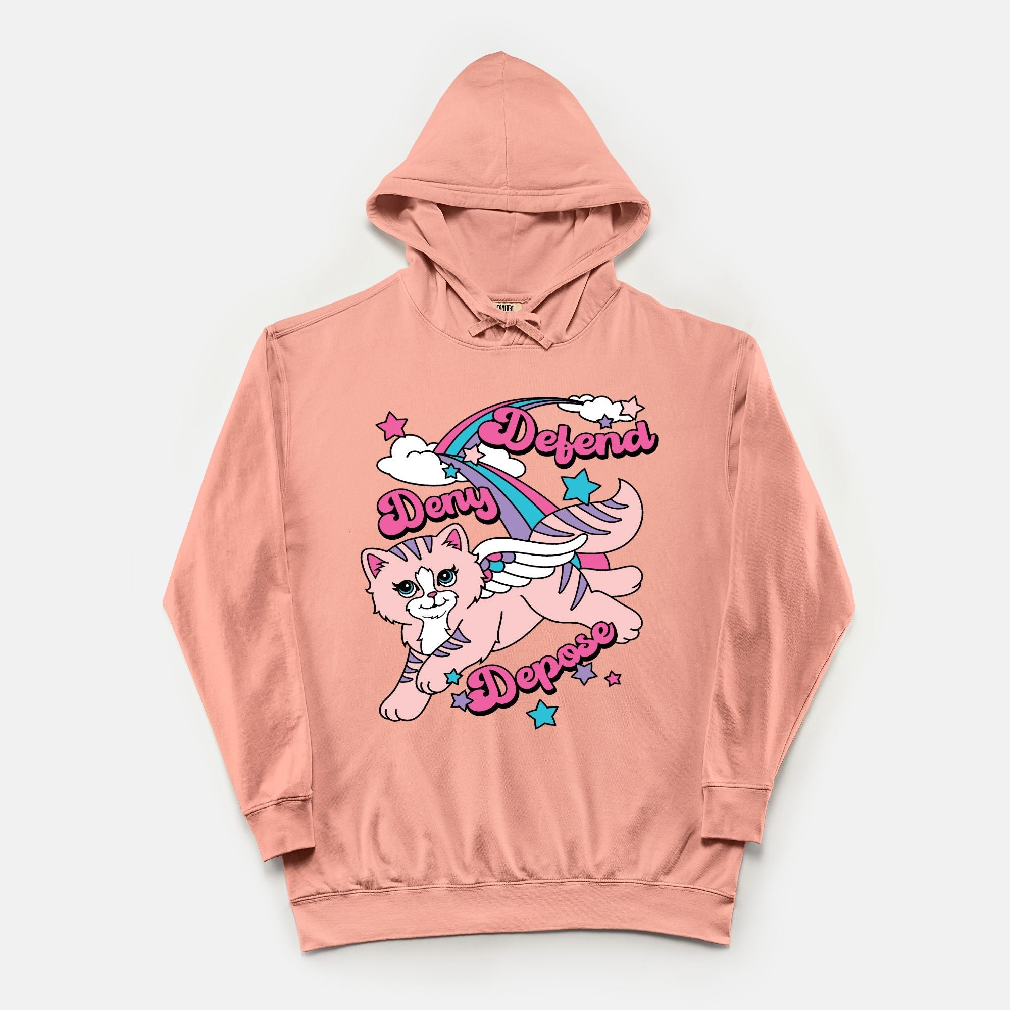 Defend Deny Depose Vintage Wash Hoodie - UntamedEgo LLC.