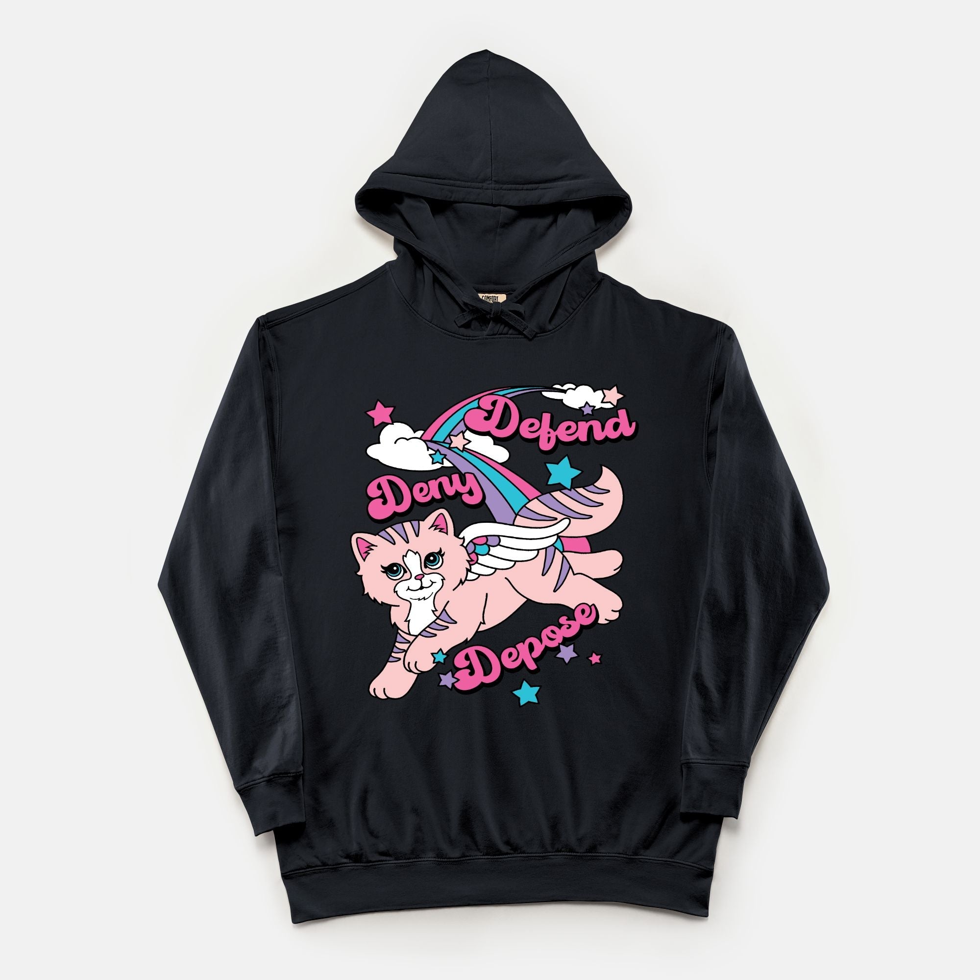 Defend Deny Depose Vintage Wash Hoodie - UntamedEgo LLC.