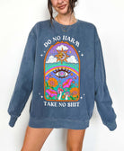 Do No Harm Take No Shit Crew Vintage Wash Sweatshirt - UntamedEgo LLC.