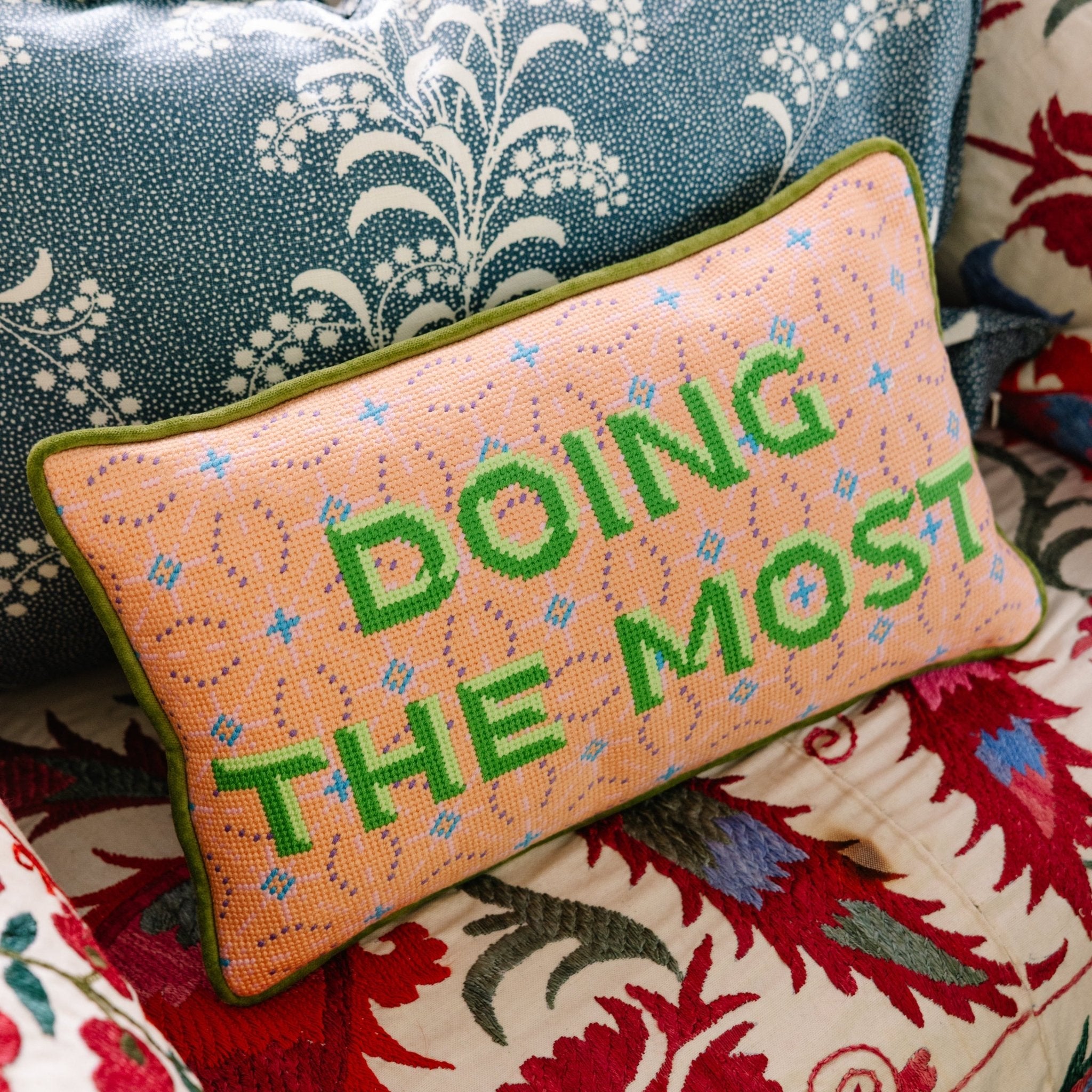 Doing the Most Needlepoint Pillow - UntamedEgo LLC.