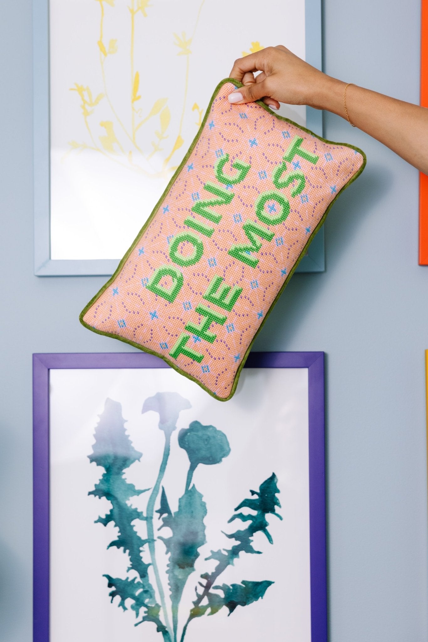 Doing the Most Needlepoint Pillow - UntamedEgo LLC.