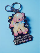 Don't Let My Cuteness Fool You Keychain | Holographic Glitter Acrylic Keychain - UntamedEgo LLC.