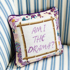 Drama Needlepoint Pillow - UntamedEgo LLC.
