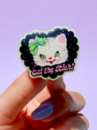 Eat The Rich Anarchy Kitty Acrylic Pin - UntamedEgo LLC.