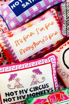 Everything's Fine Needlepoint Pillow - UntamedEgo LLC.