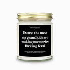 Excuse The Mess Funny Grandma Candle - UntamedEgo LLC.