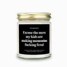 Excuse The Mess Funny Mom Candle - UntamedEgo LLC.