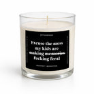 Excuse The Mess My Kids Are Fucking Feral | Glass Candle - UntamedEgo LLC.