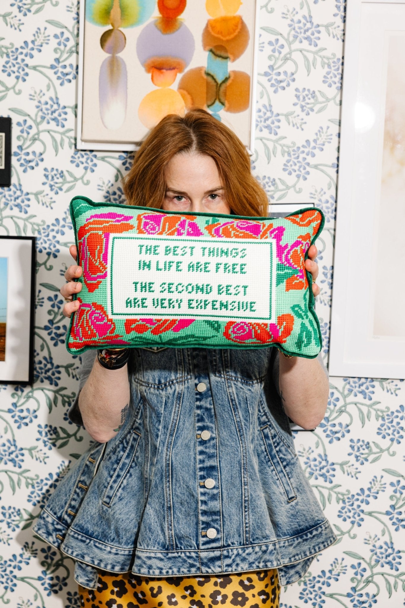 Expensive Needlepoint Pillow - UntamedEgo LLC.