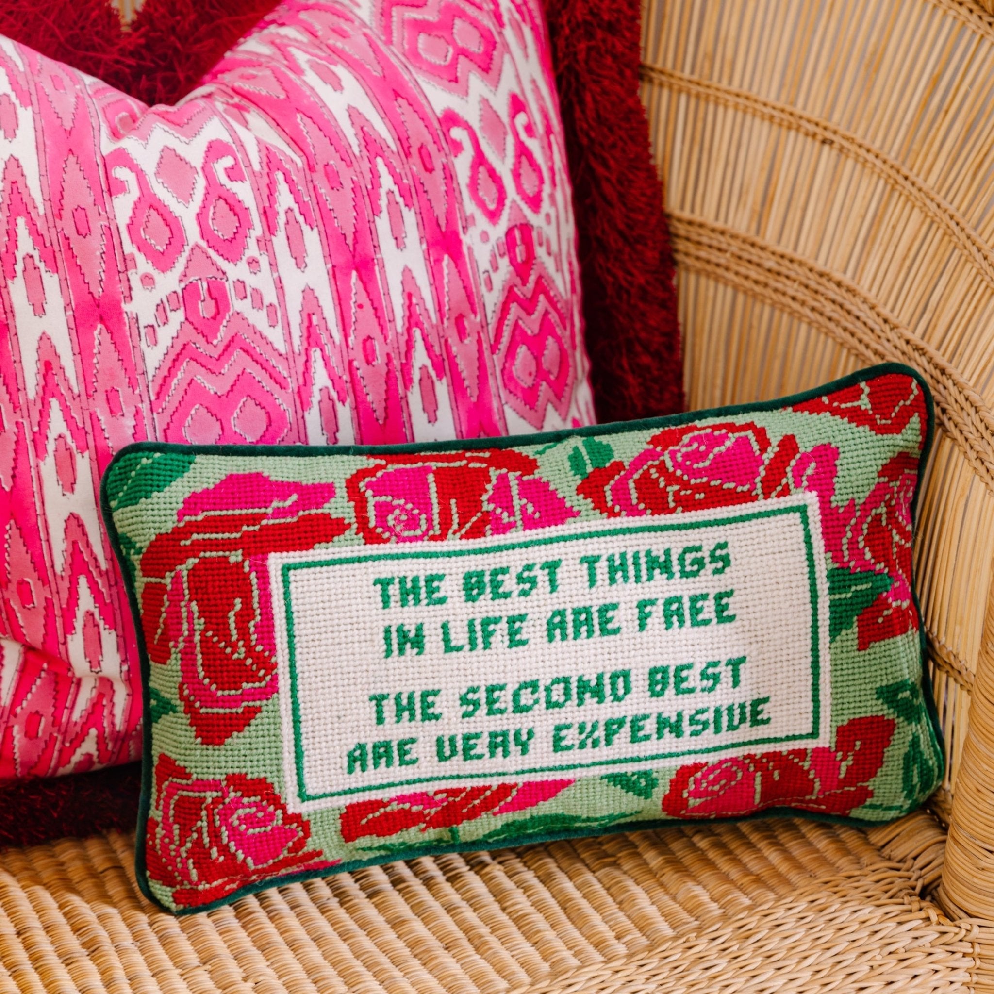 Expensive Needlepoint Pillow - UntamedEgo LLC.