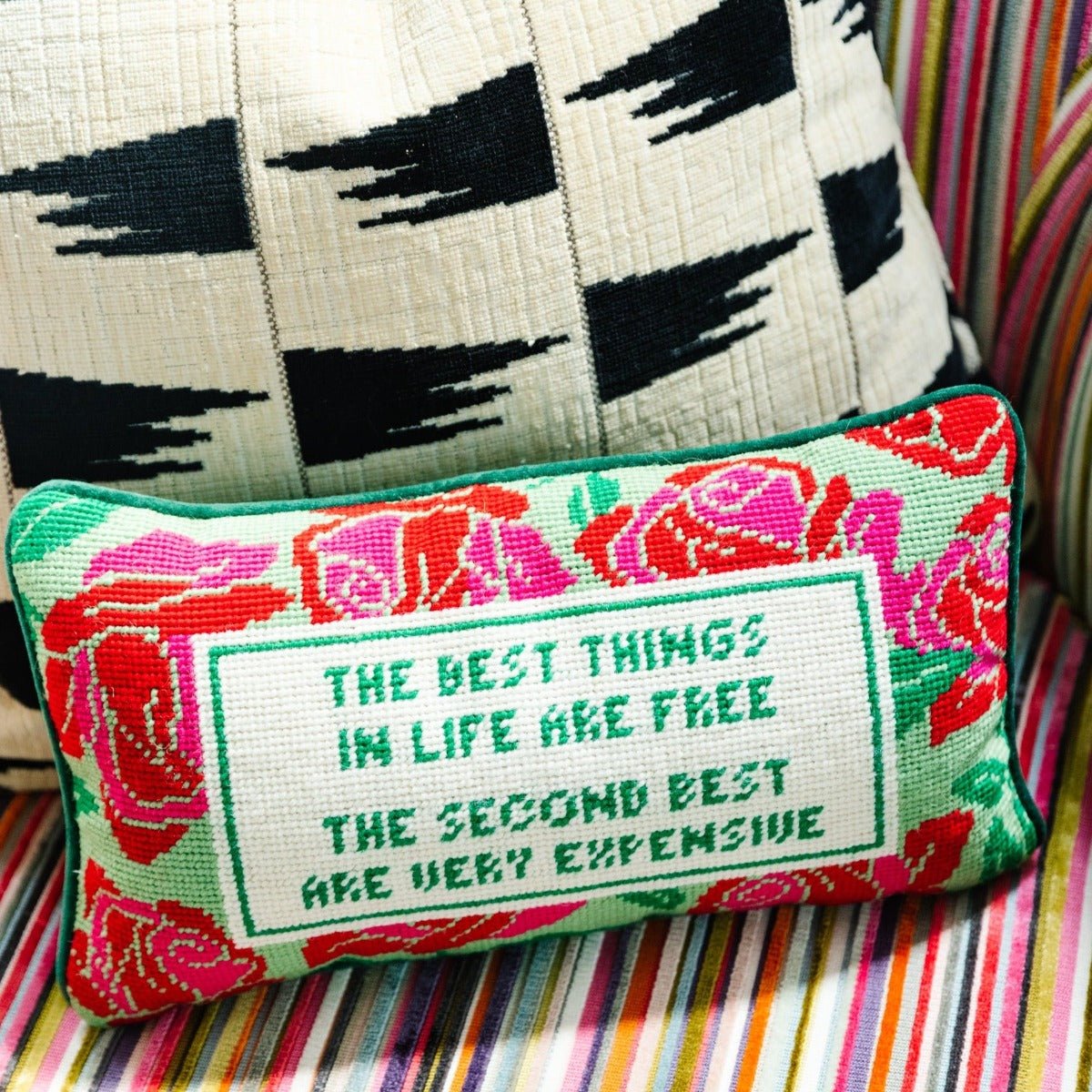 Expensive Needlepoint Pillow - UntamedEgo LLC.