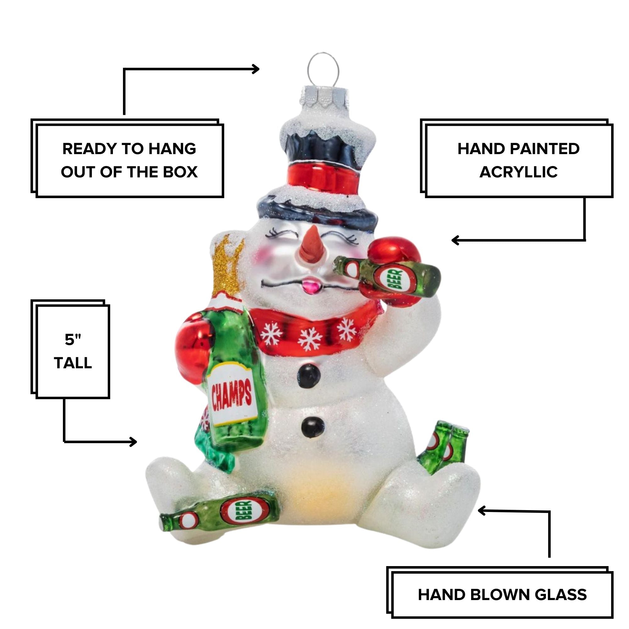 Faded Frosty Ornament - UntamedEgo LLC.