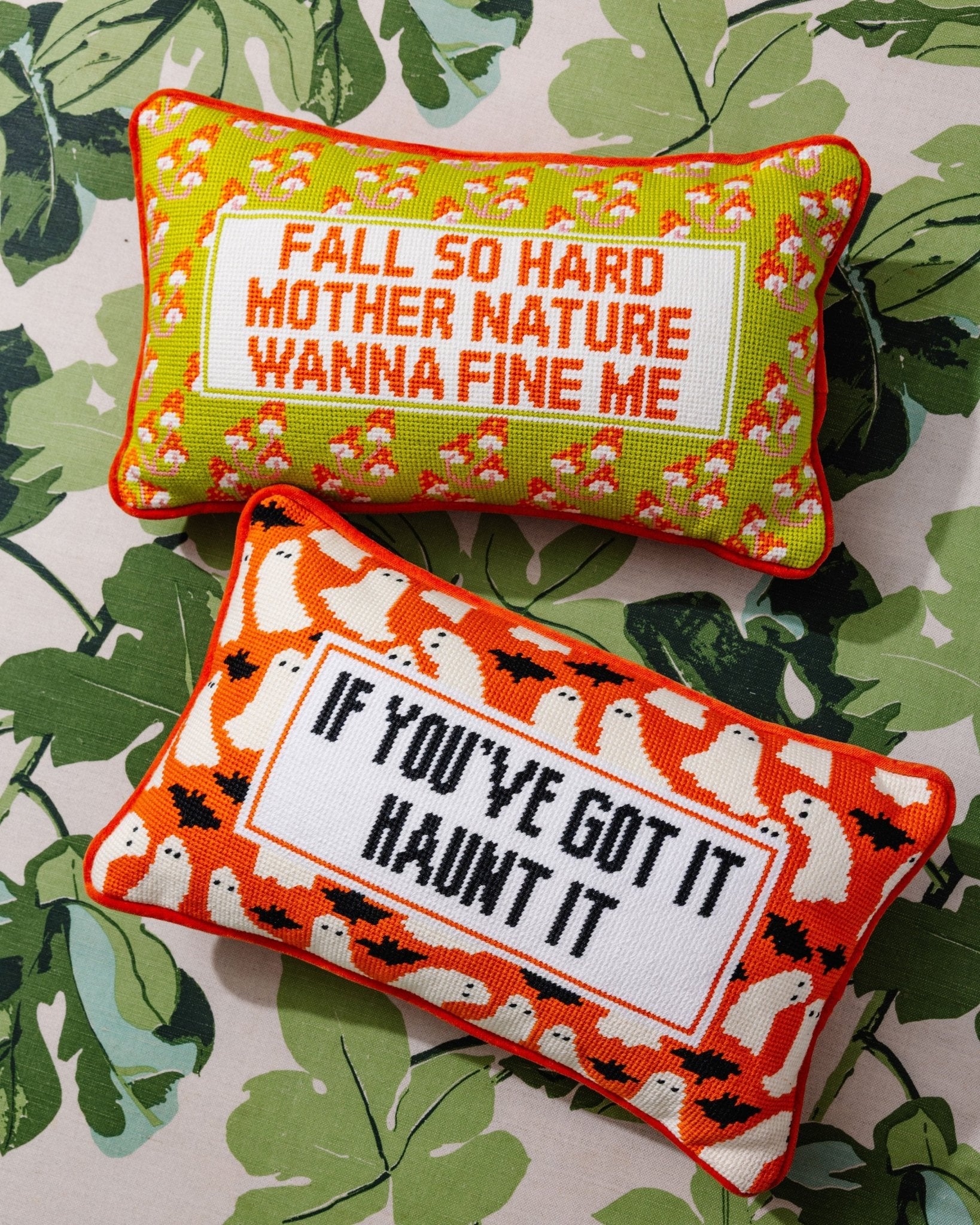 Fall So Hard Needlepoint Pillow - UntamedEgo LLC.