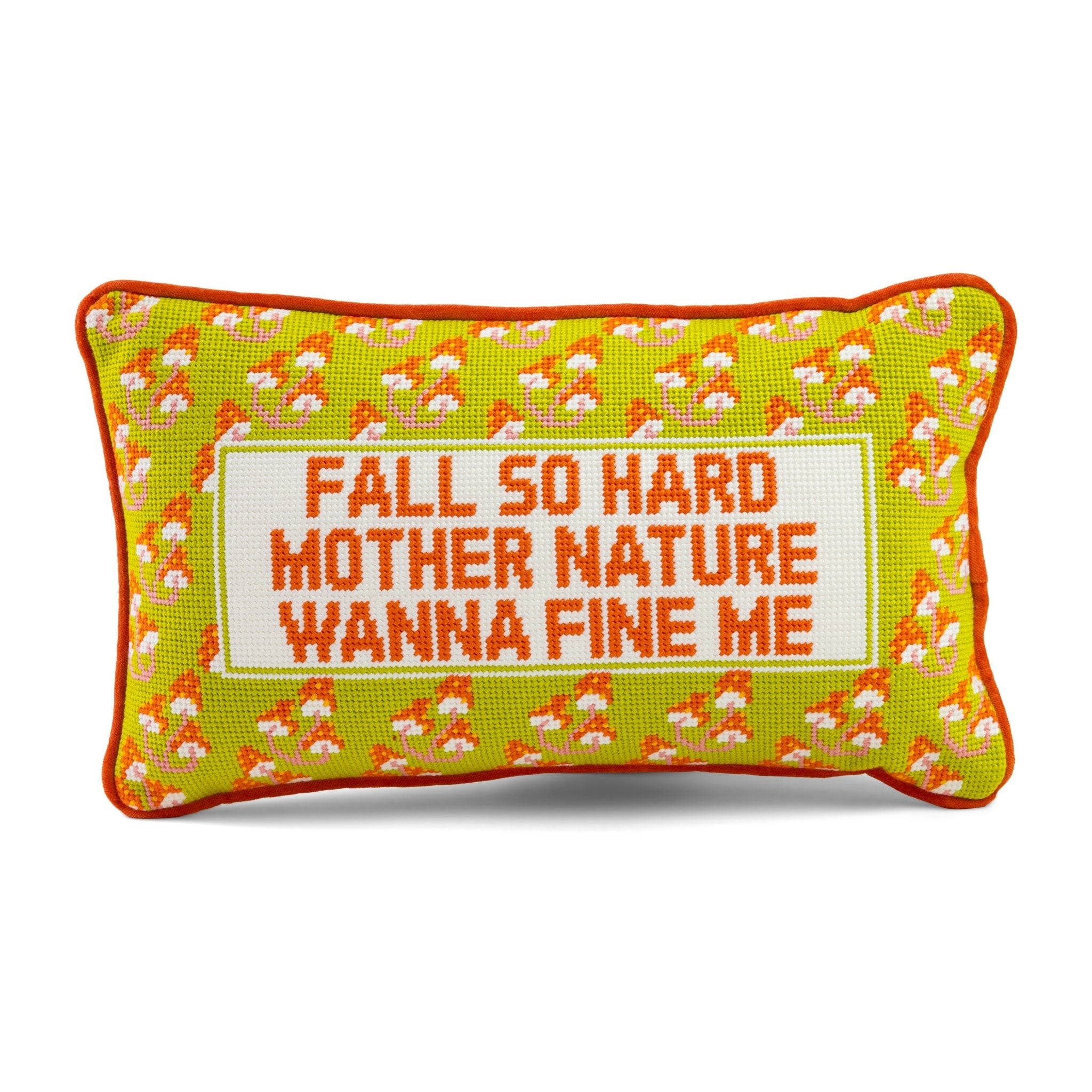 Fall So Hard Needlepoint Pillow - UntamedEgo LLC.