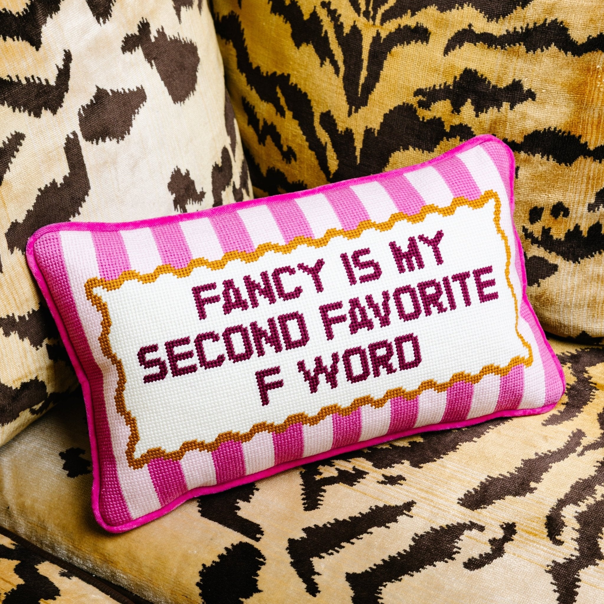 Fancy Needlepoint Pillow - UntamedEgo LLC.