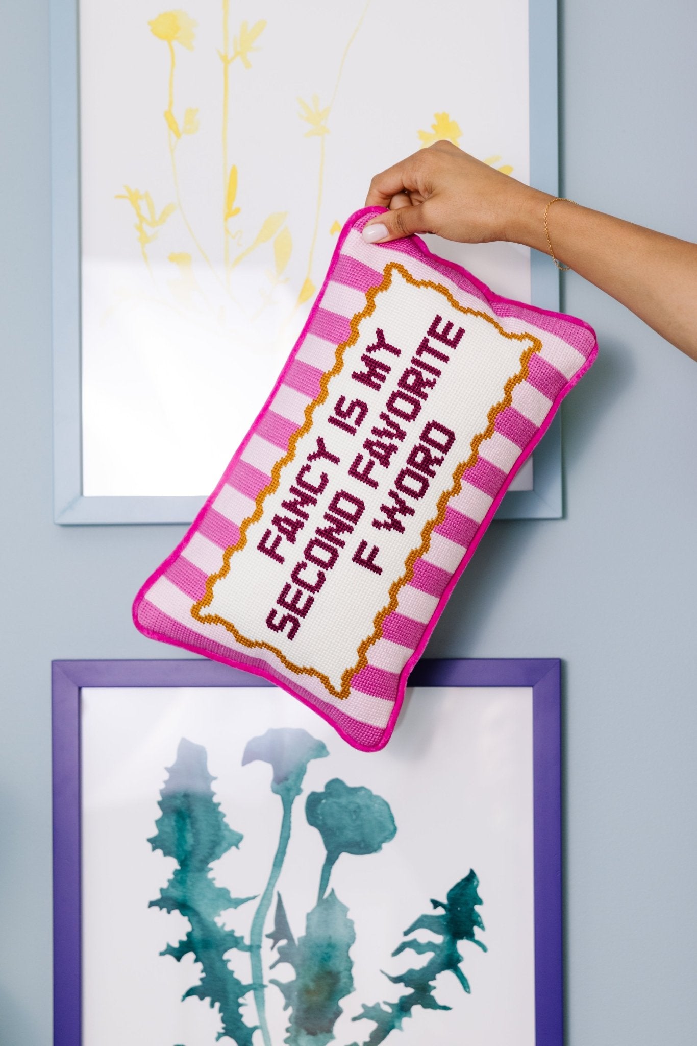 Fancy Needlepoint Pillow - UntamedEgo LLC.