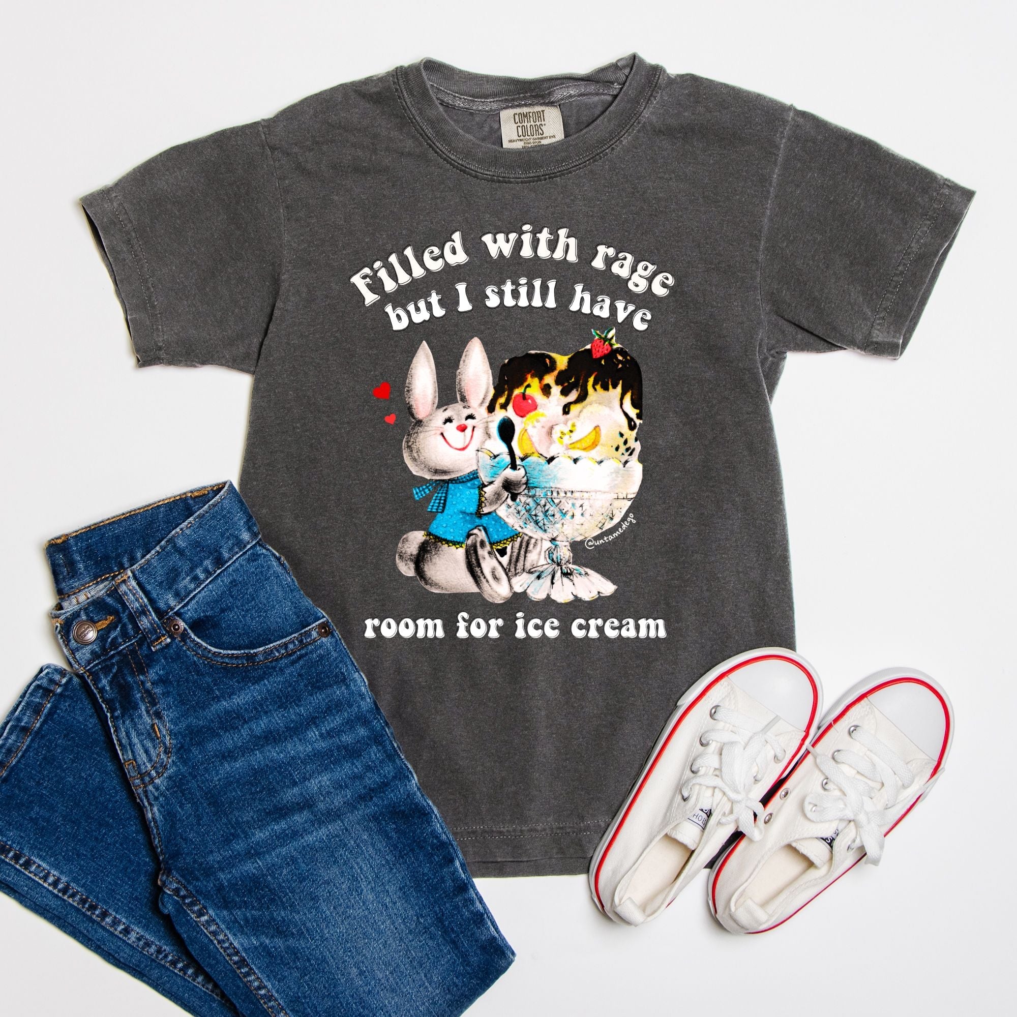 Filled With Raget But I Still Have Room For Ice cream Youth Tee - UntamedEgo LLC.