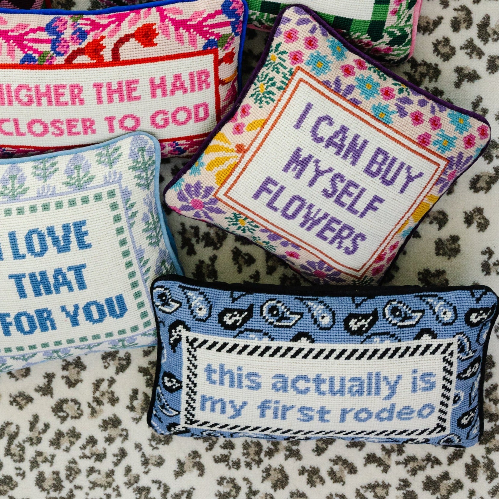 First Rodeo Needlepoint Pillow - UntamedEgo LLC.