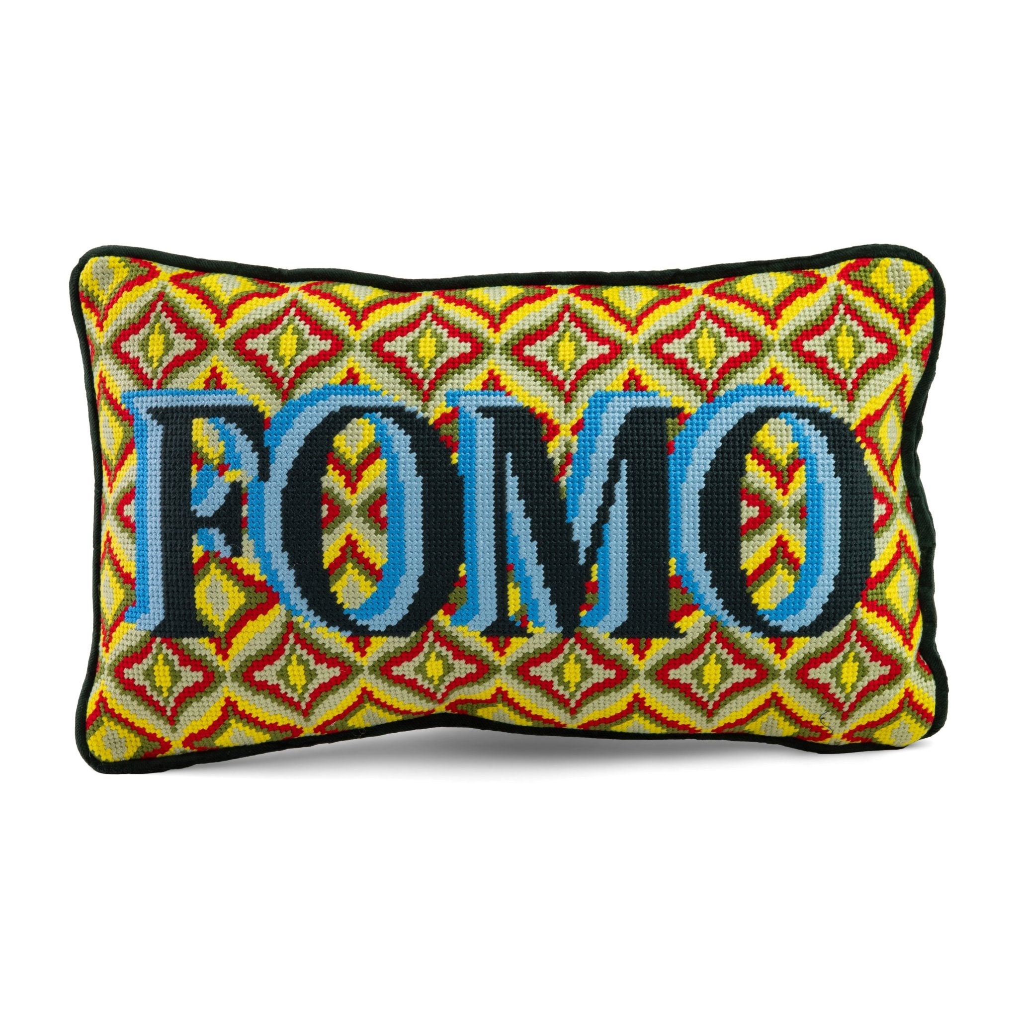 FOMO Needlepoint Pillow - UntamedEgo LLC.