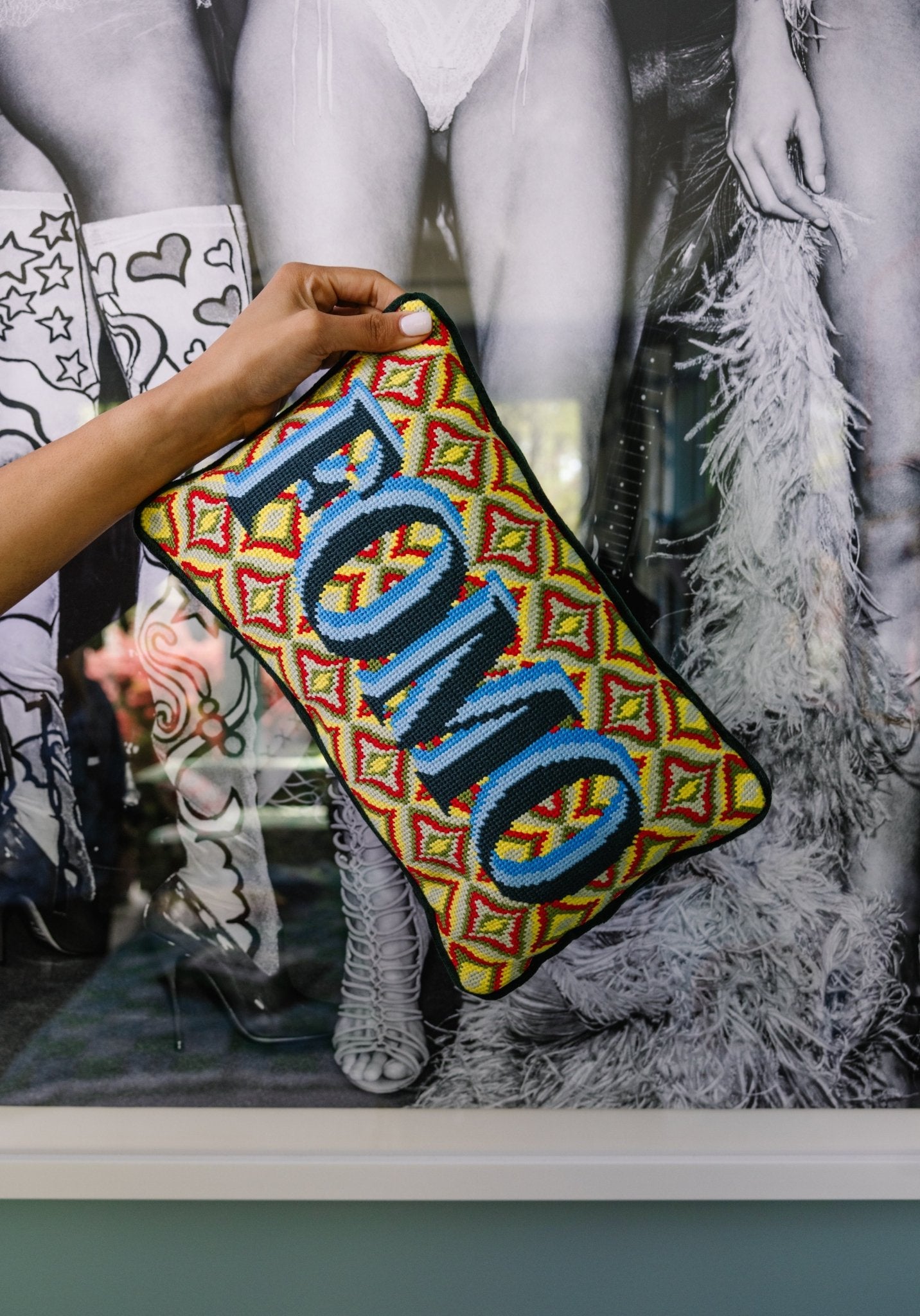 FOMO Needlepoint Pillow - UntamedEgo LLC.