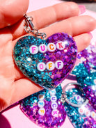 Fuck Off Glitter Keychain - UntamedEgo LLC.