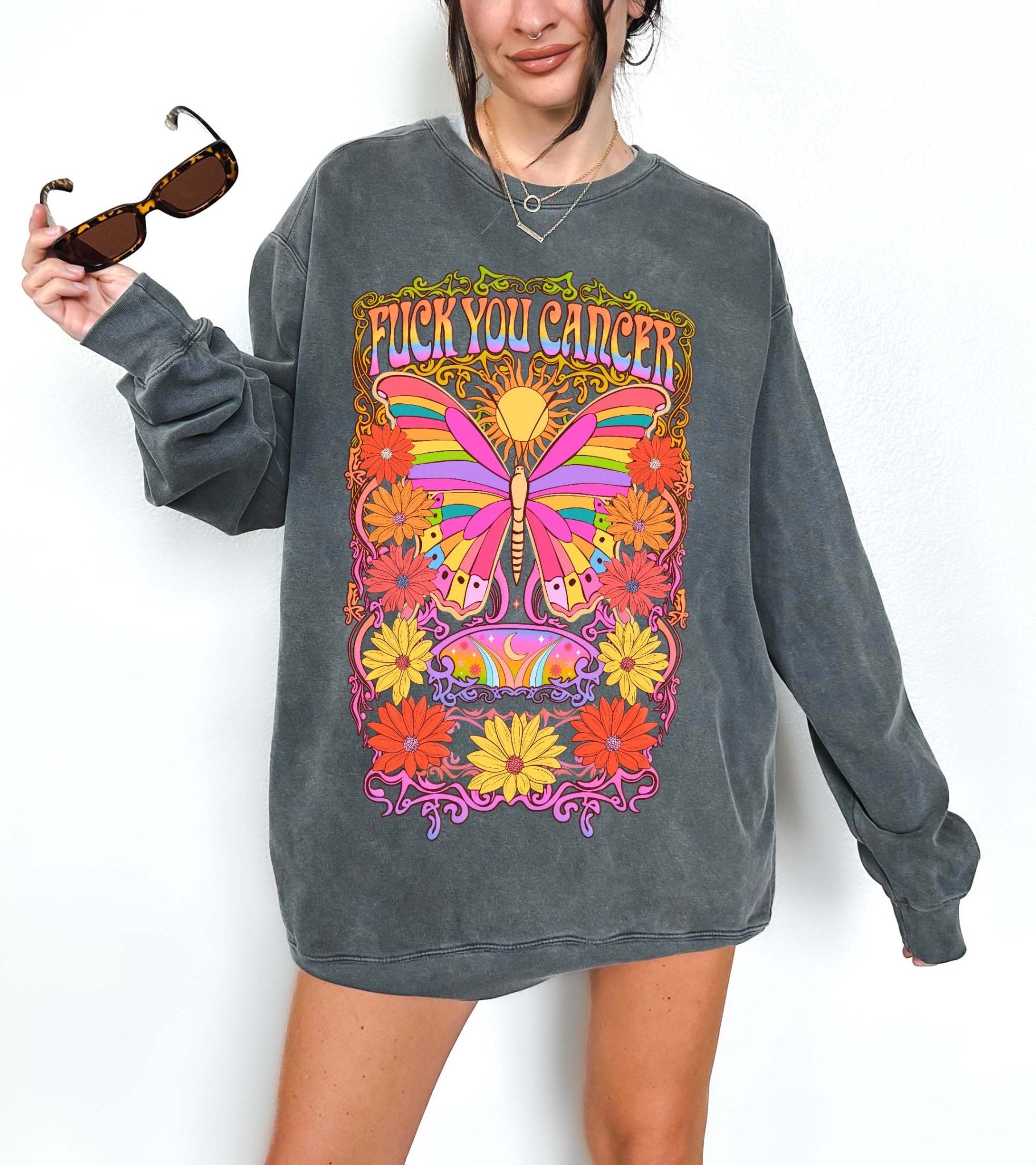 Fuck You Cancer Crew Sweatshirt - UntamedEgo LLC.