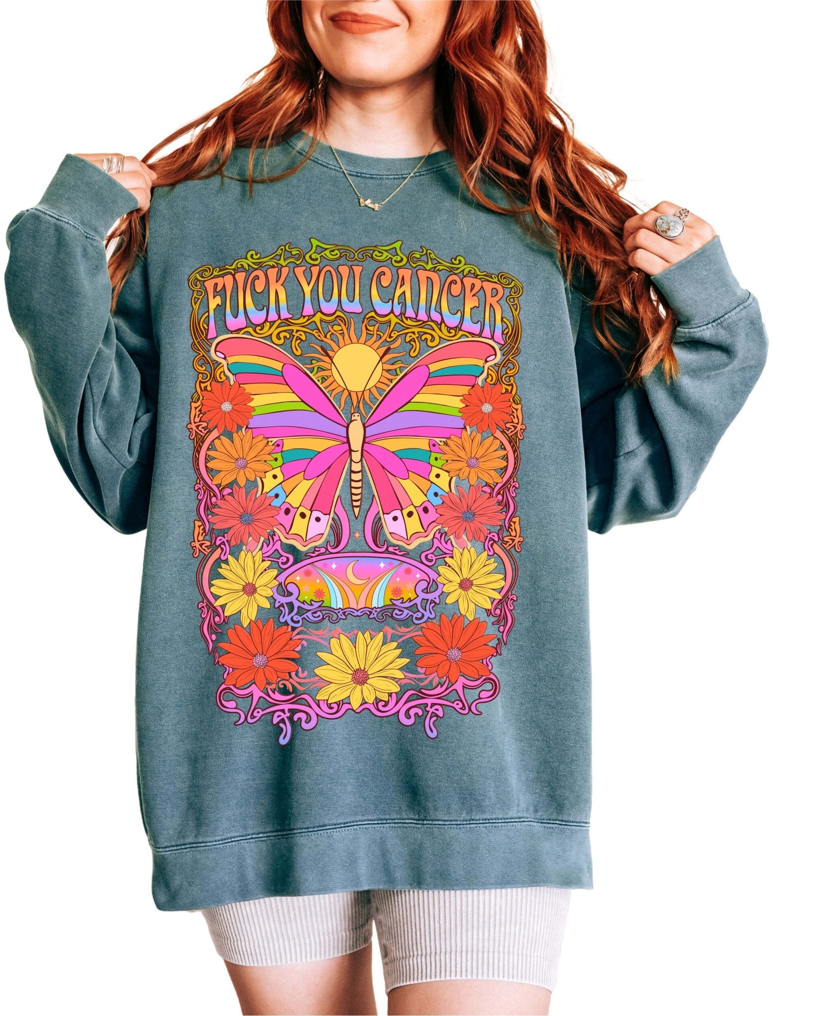 Fuck You Cancer Crew Sweatshirt - UntamedEgo LLC.
