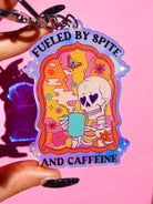Fueled By Spite And Caffeine Rainbow Keychain - UntamedEgo LLC.