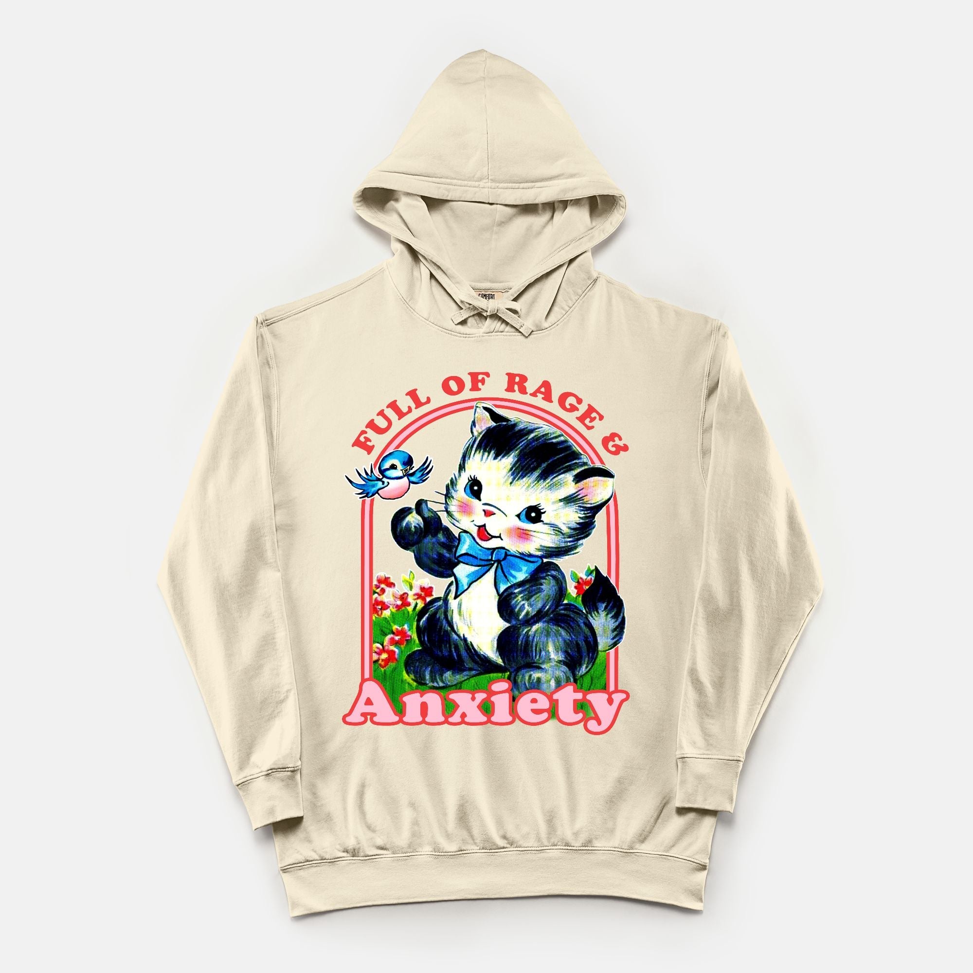 Full Of Rage & Anxiety Vintage Wash Hoodie - UntamedEgo LLC.