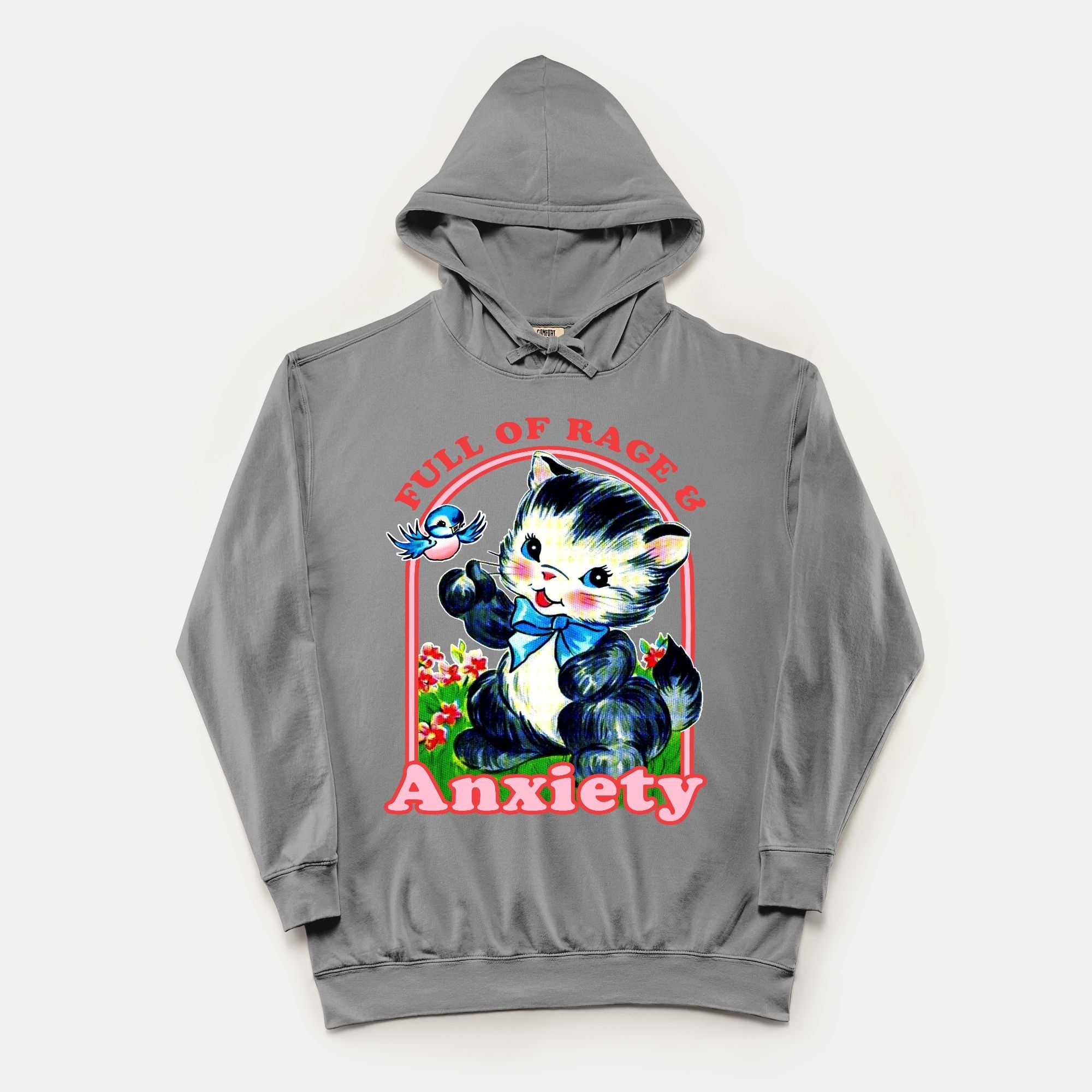 Full Of Rage & Anxiety Vintage Wash Hoodie - UntamedEgo LLC.
