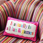 Fun And Games Needlepoint Pillow - UntamedEgo LLC.