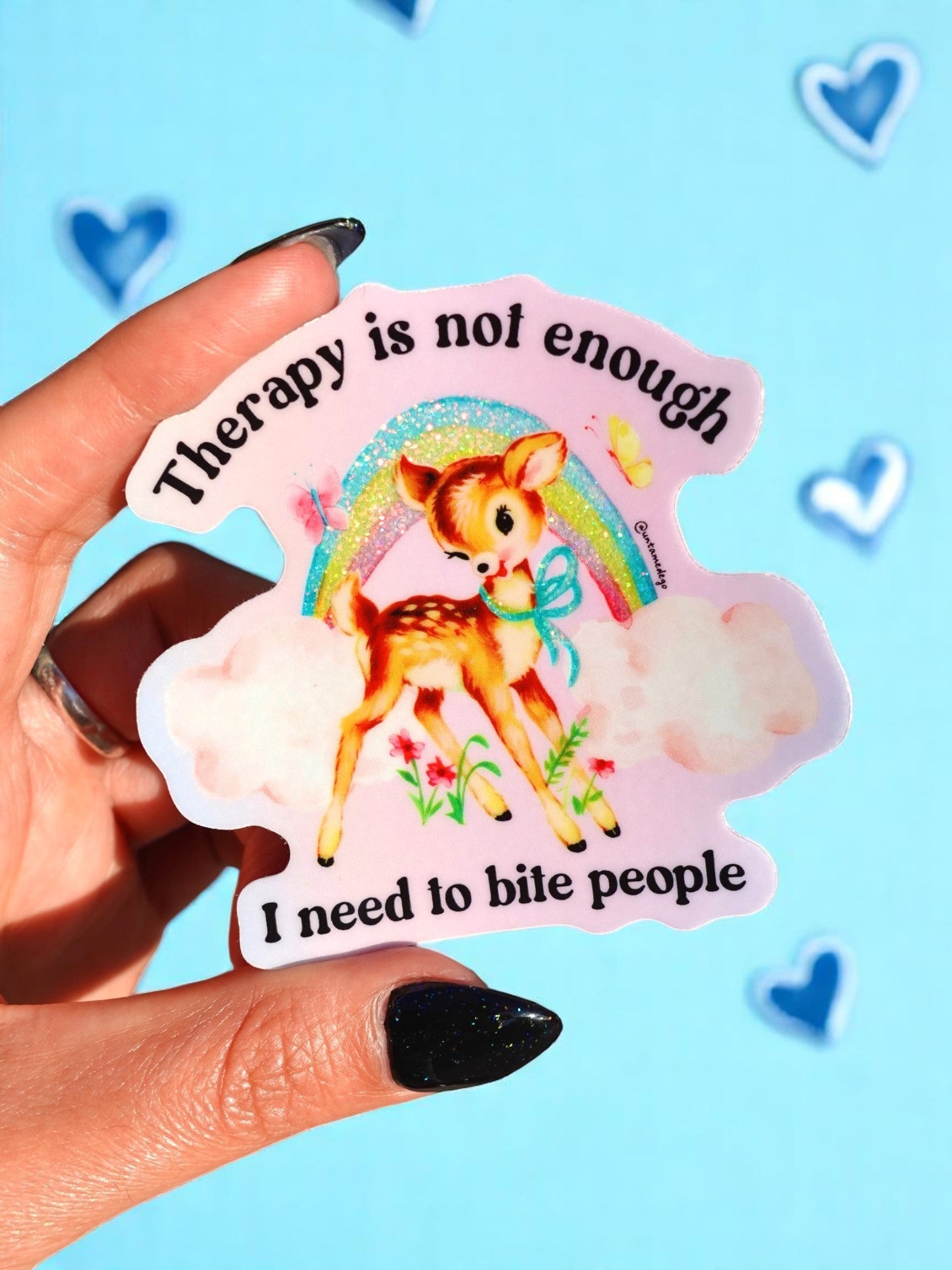 Funny Mental Health Sticker Pack – Holographic Waterproof Vinyl Decals – Discounted Bundle of Anxiety, Therapy & Trauma Humor - UntamedEgo LLC.