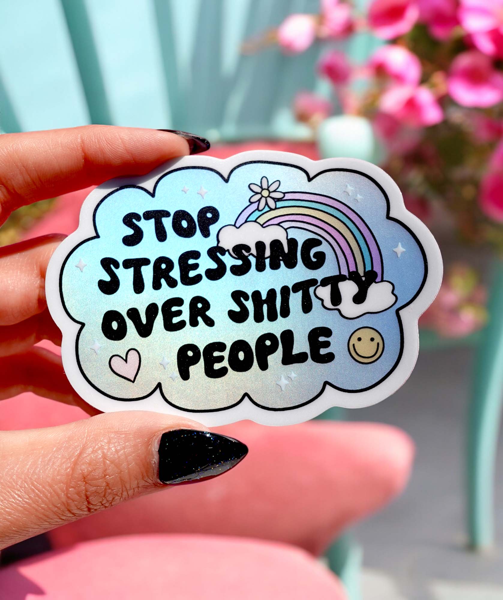 Funny Mental Health Sticker Pack – Holographic Waterproof Vinyl Decals – Discounted Bundle of Anxiety, Therapy & Trauma Humor - UntamedEgo LLC.