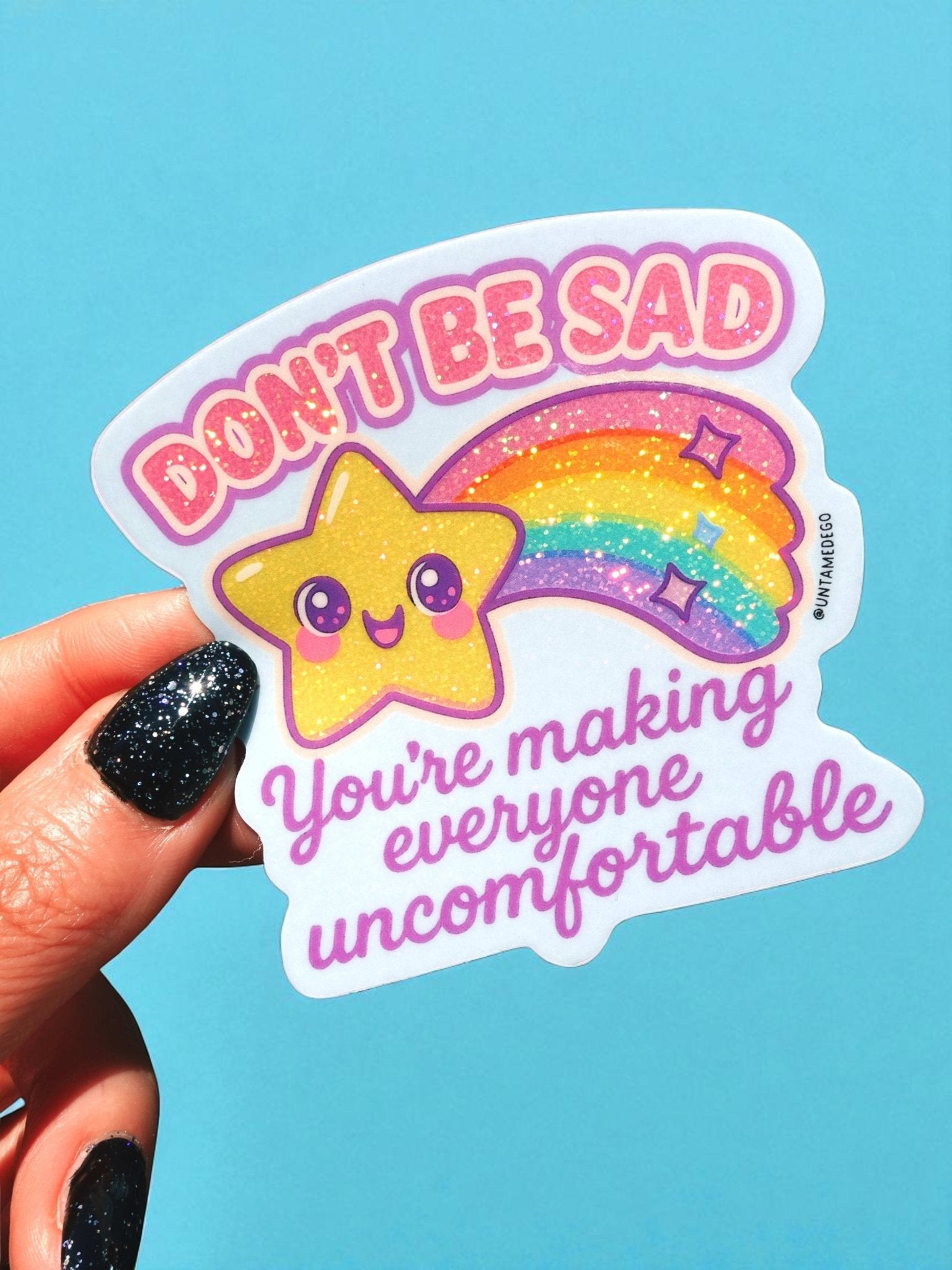 Funny Mental Health Sticker Pack – Holographic Waterproof Vinyl Decals – Discounted Bundle of Anxiety, Therapy & Trauma Humor - UntamedEgo LLC.