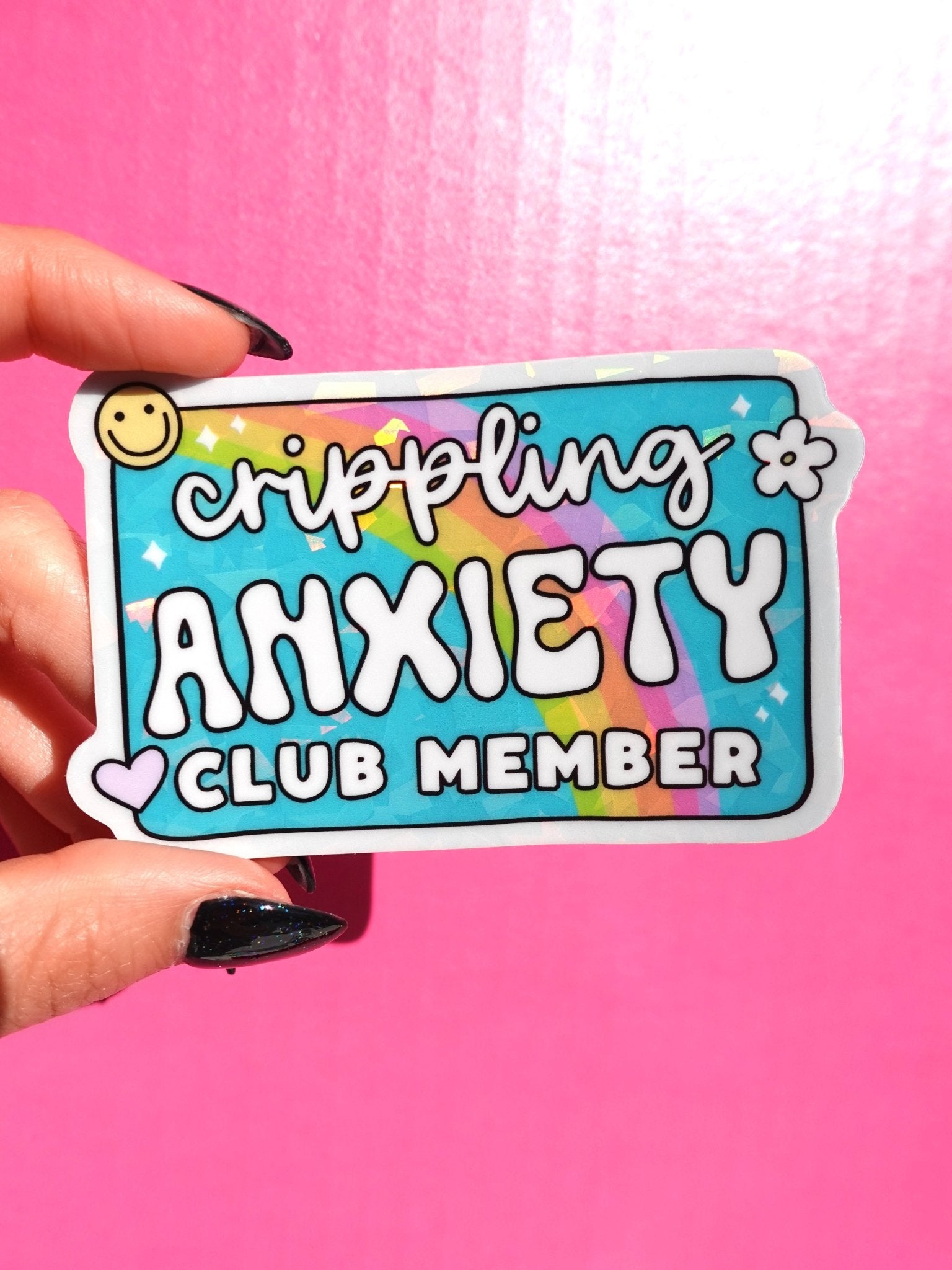 Funny Mental Health Sticker Pack – Holographic Waterproof Vinyl Decals – Discounted Bundle of Anxiety, Therapy & Trauma Humor - UntamedEgo LLC.