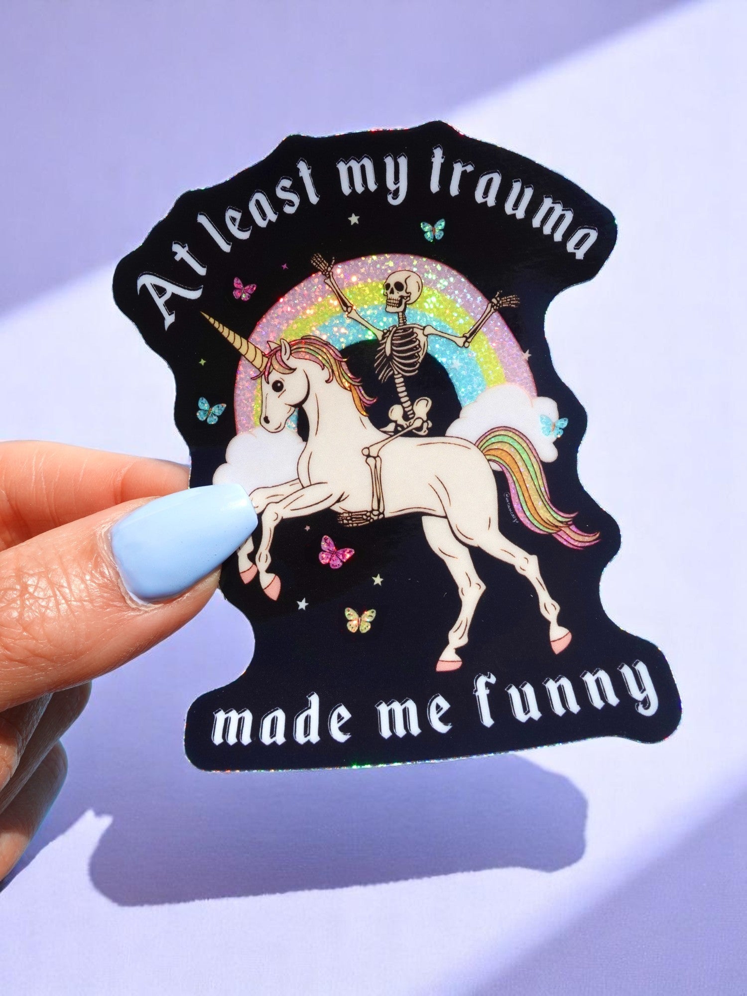 Funny Mental Health Sticker Pack – Holographic Waterproof Vinyl Decals – Discounted Bundle of Anxiety, Therapy & Trauma Humor - UntamedEgo LLC.