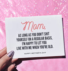 Funny Mom Card | As Long As You Don’t Sh*t Yourself | Mother’s Day Card | Gift for Mom - UntamedEgo LLC.