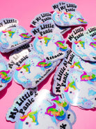 Funny Vinyl Sticker – My Little Panic Attack – Holographic Unicorn Waterproof Decal Sticker - UntamedEgo LLC.