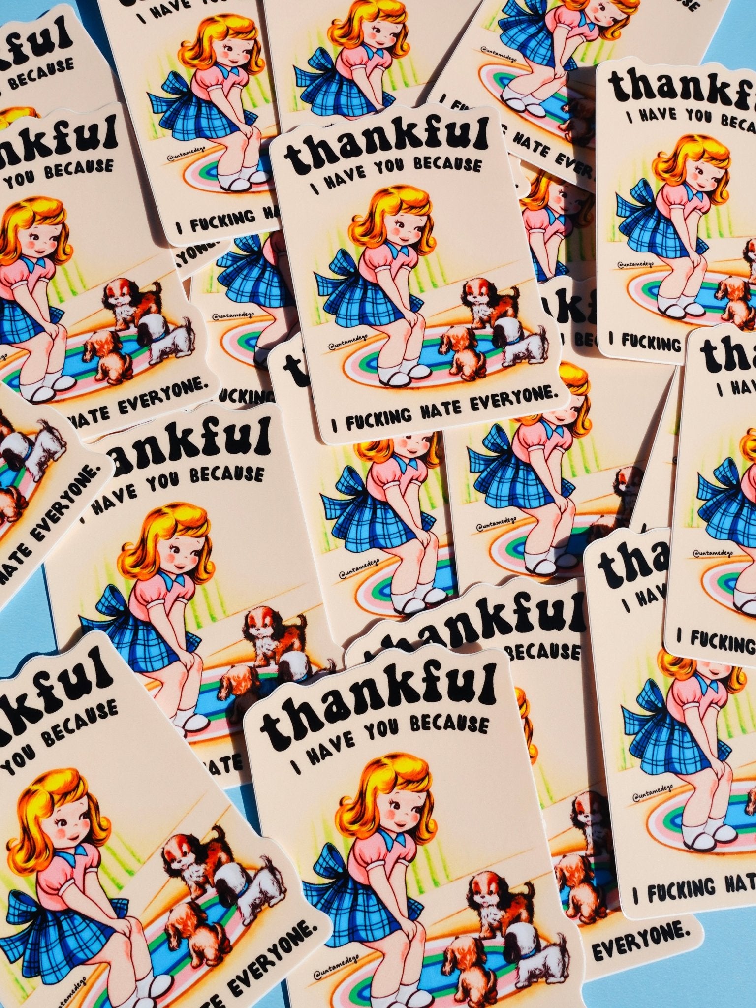 Funny Vinyl Sticker – Thankful I Have You – Dog Waterproof Dark Humor Decal - UntamedEgo LLC.