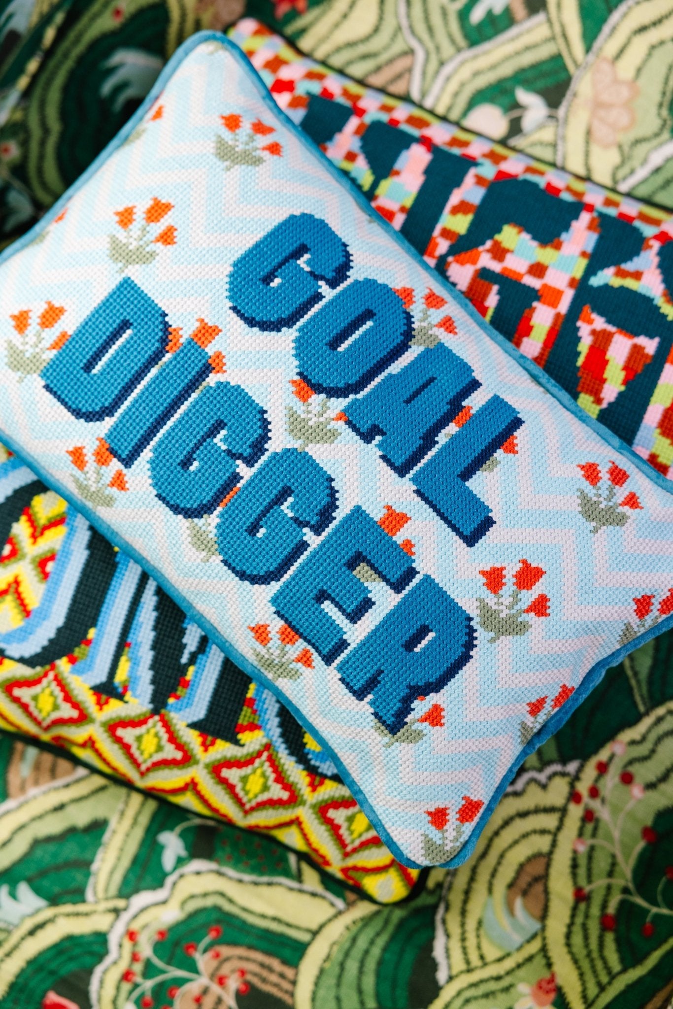 Goal Digger Needlepoint Pillow - UntamedEgo LLC.