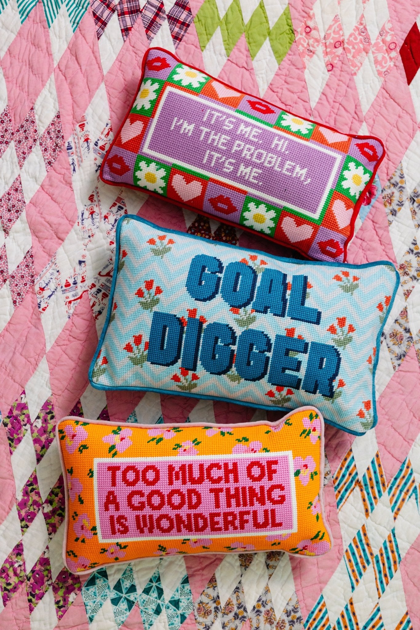Goal Digger Needlepoint Pillow - UntamedEgo LLC.