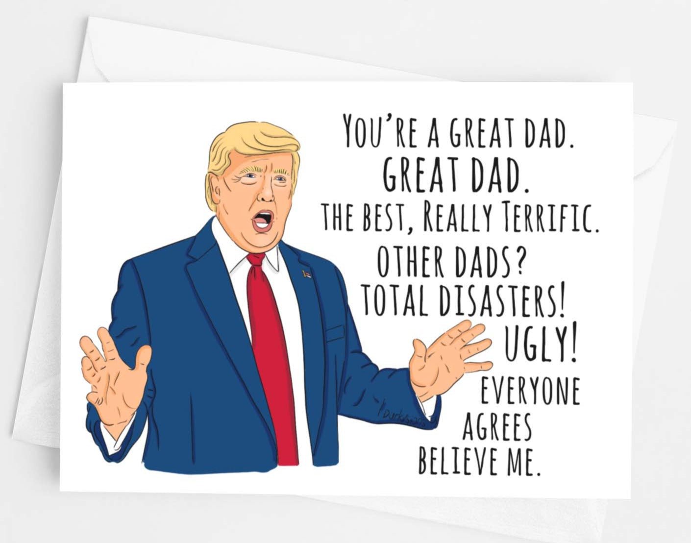 Great Dad Trump Father's Day Card - UntamedEgo LLC.