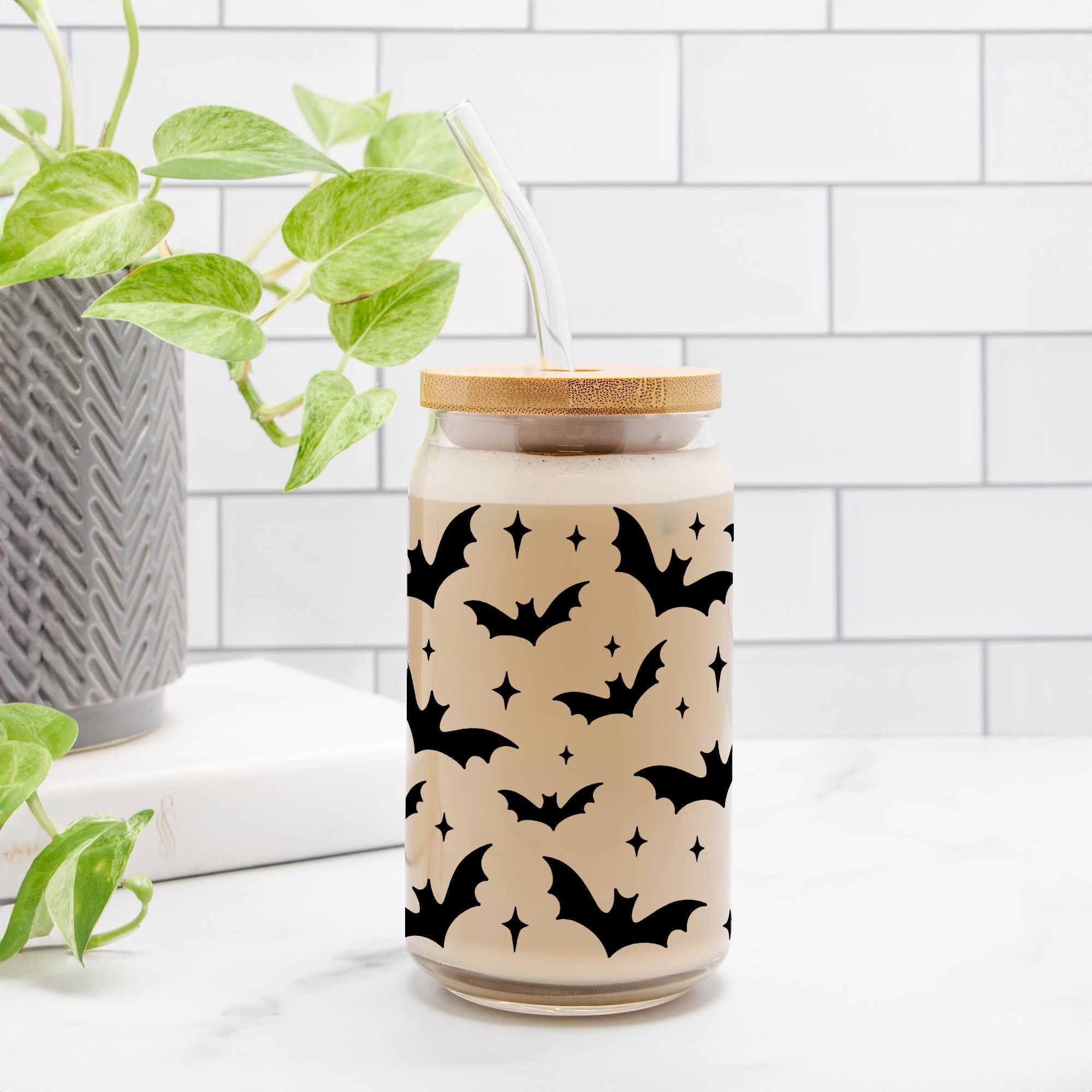 Halloween Bats Glass Tumbler - UntamedEgo LLC.